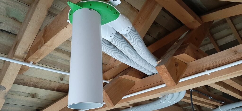 Anemostat nawiewny instalacji rekuperacji w domu jednorodzinnym - Ostrów Wlkp