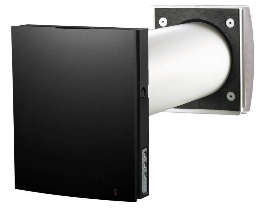 Rekuperator ścienny czarny - wentylacja z odzyskiem ciepła.